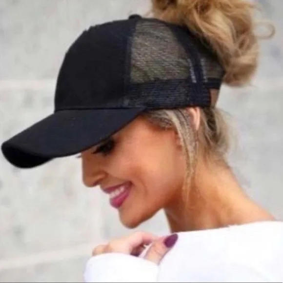 Messy hair/ponytail mesh baseball cap Casual ChicPlay Active - Ponytail Messy Bun Baseball Cap  main image 4